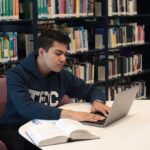 Student studying smarter with AI tools and a laptop